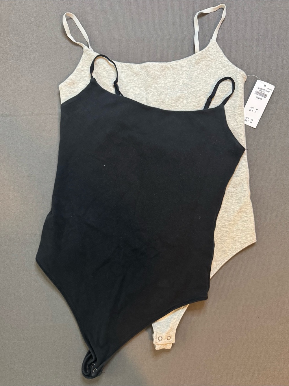 Abercrombie & Fitch Women's Bodysuit 2 Piece Bundle Size Medium Black & Gray